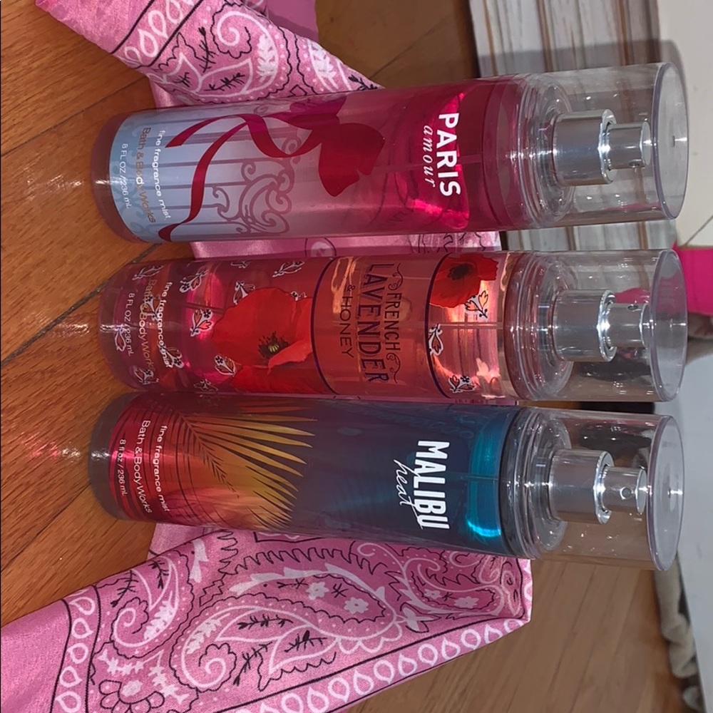 bundle of 3 bath and body works full size purfumes